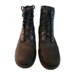 Kodiak Original Boots Black Leather Rugged Ankle Waterproof Nubuck Womens Sz 10